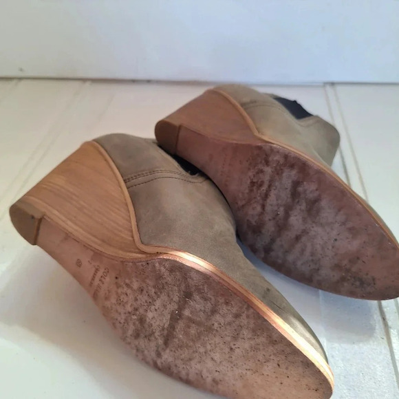 Cole Haan Womens Ankle Boot Bootie Brown Tanned Nubuck Wedge Heel Size 6 - Picture 14 of 15